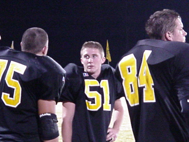 Senior Tommy Cagle on the sidelines during the Lewis County Camden game