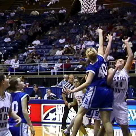Sevier Co- #44 Erica McCoy is fouled on the shot