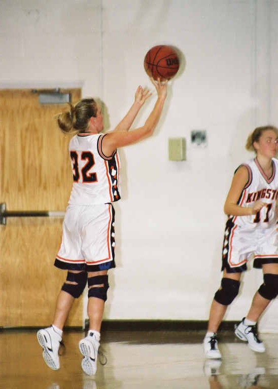 Kingston HS Samantha fires a two pointer.
