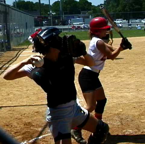 Giles Co- Catcher Carden Cobb fires to second