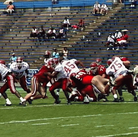 ECS- #80 Brad Cottam hangs on to #45 FB Terry Moore