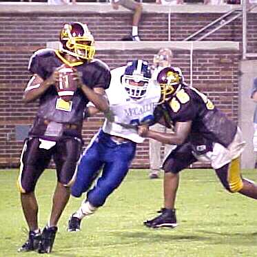 Tyner- Marquice Craddock sets up in the his own end zone