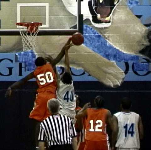 Stratford- #50 Shawn McKever block and foul