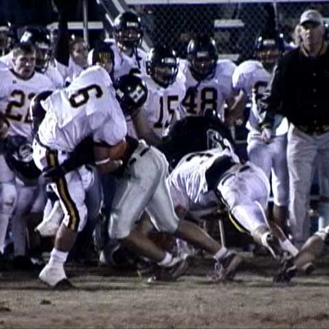 Hendersonville- #6 Chance Broussard ends the first half with an interception