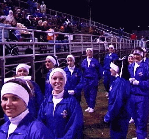 Grundy Co- Cheerleaders and Crowd on a cold night