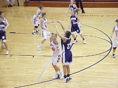 Mellisa Uner shoots a 3 against Knox Central in the Nashua Thanksgiving Classic at Jefferson County