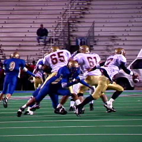 Brentwood- #35 Ian Van Horne gets the sack on #17 Stephen Britton