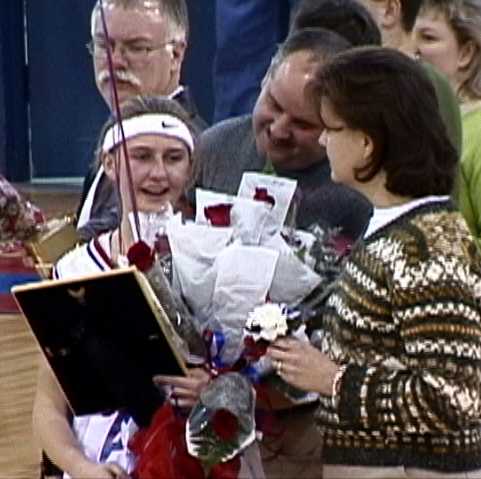 Page- Lone Lady Patriot senior Hayley Griffith is honored on Senior Night