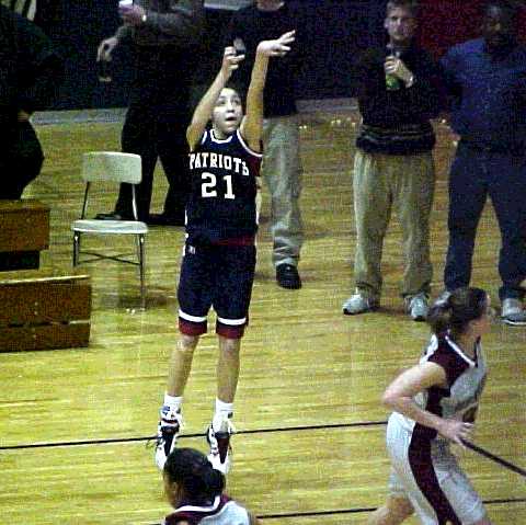Ashley Huff shooting a 3-pointer