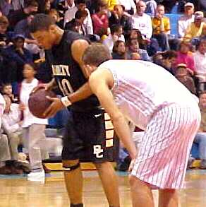 Alphonso Pugh prepares for the free throw