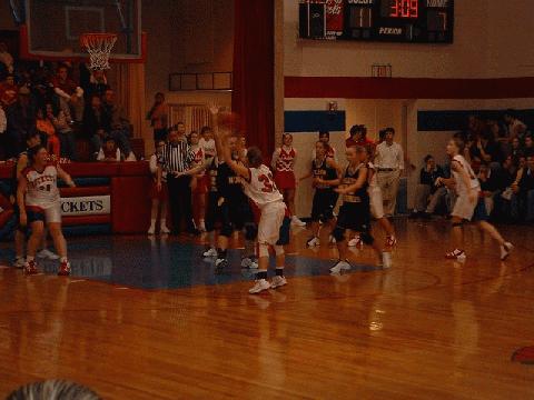 #44 Allen goes for the blocked shot