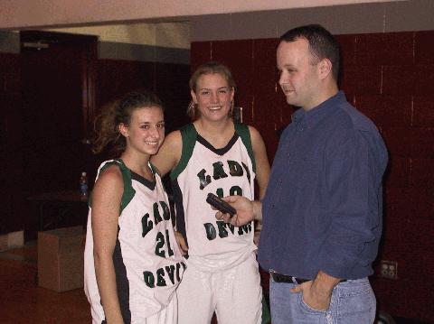 Greeneville's Alex White and Beth Bryant being interviewed
