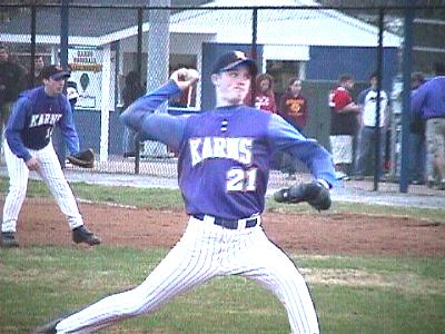 Karns pitcher, Shane Ownby in relief 3/11/03