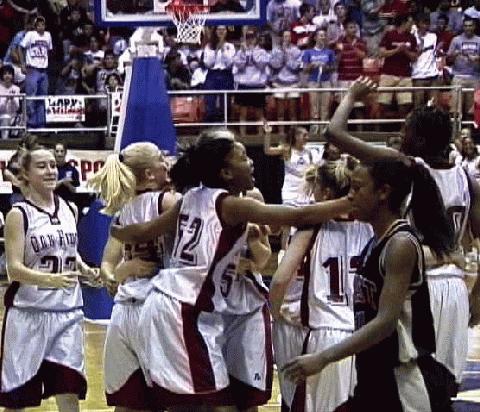 Oak Ridge- Lady Cats celebrate the win
