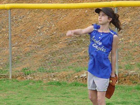 Cosby Freshman Marla Osti During Warm-Ups