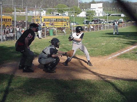 MC's Josh Deal ready at bat.