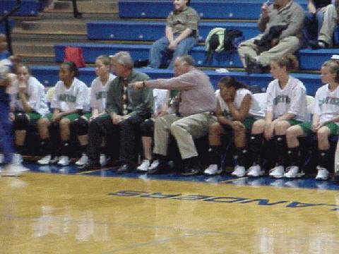 Coach Doane & Coach Carson give Instruction from the CHS Bench
