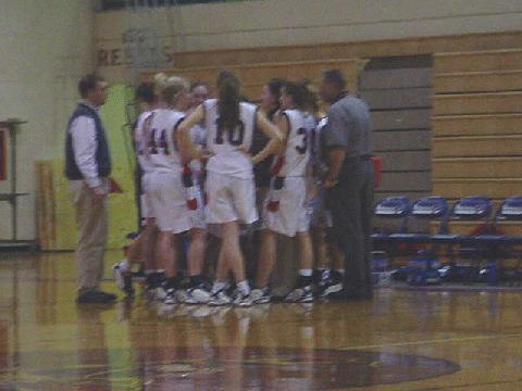 West Lady Rebels huddle up.