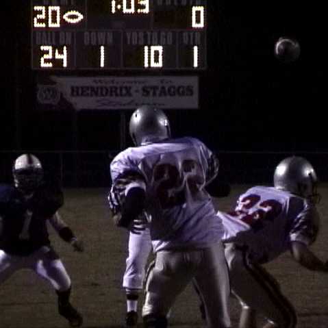 Hickman Co- #22 Josh Brown throws over the middle