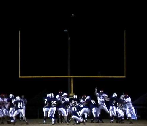 Lawrence Co- #29 Mark Thompson splits the uprights