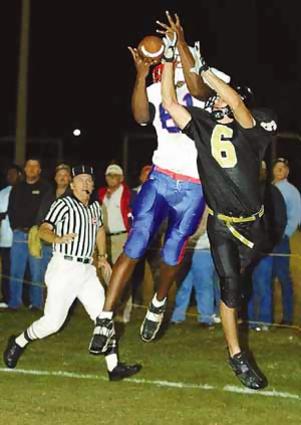 Jamarcus Webster out jumps his opponent for the TD