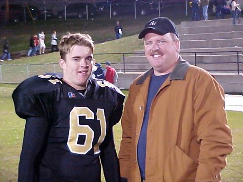 Soph OL Steven Clemmons and father Barry