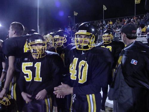 #51 N. Bates and #40 B. Pace pre-game