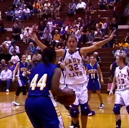 BGA- #44 Tiffany Jordan guarded by #32 Kristen Spann