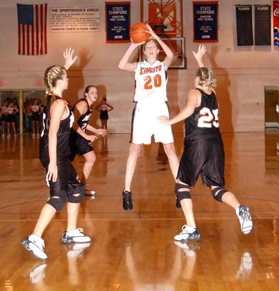 Rachel Sitzlar scored 9 points and had 9 boards against Meigs County.