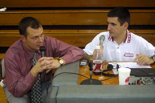 Coach Norris with Voice of the Wildcats David Clary in Post Game interview