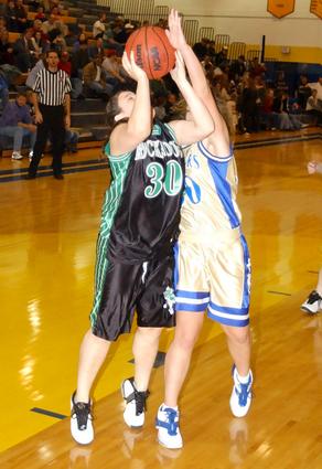 Amber Clark powers one up.