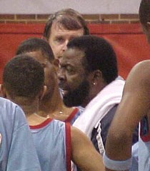 Brainerd boys coach Robert High tries to rally his troops late in the game against Ooltewah.