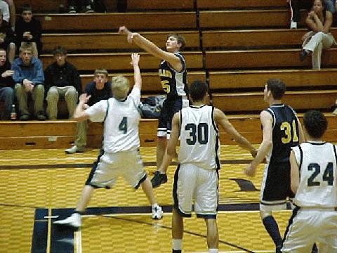 Tolley with the ball.