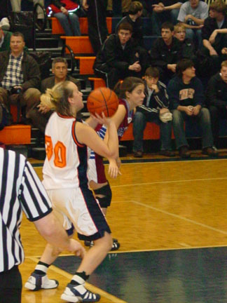 Katherine Ivey at the foul line.