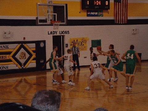 All 4 Lion Seniors : #34 Witherspoon, #21 Clark, #42 Greenhill, and #32 Boyd