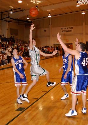 Corey Payne flips one toward the basket.