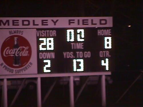 Final score:  28-8, CCHS.