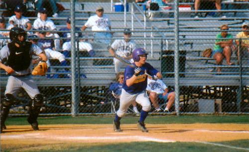 #16 laids down the bunt