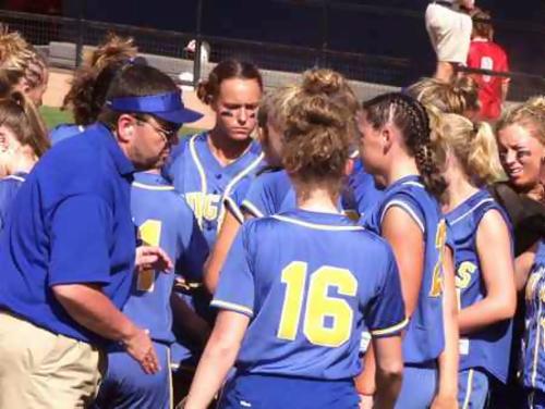 The Lady Cougars get ready to hit