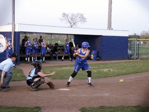 Leigh tries to decide....wedge or 9 iron?