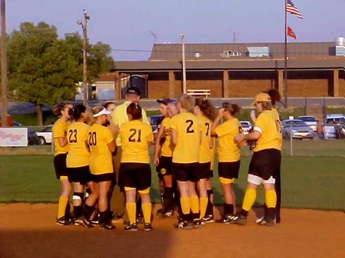 The Lady Panthers Meet After the Game