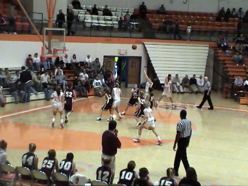 #14 AUDREY THOMAS SHOOTS THE JUMPSHOT JUST INSIDE THE 3-POINT ARC...