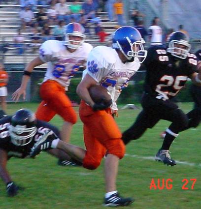 Cougar RB Chris Johnson rushed for 107 yds on 25 carries in the 9-0 win over MoEast. (stats unofficial(