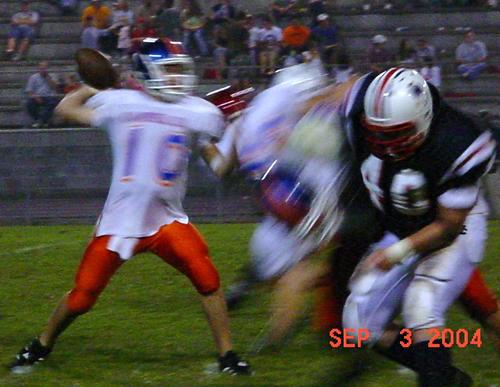 Soph QB Brance Stiner was 11 of 21 for 94 against the Pats. (all stats unofficial)