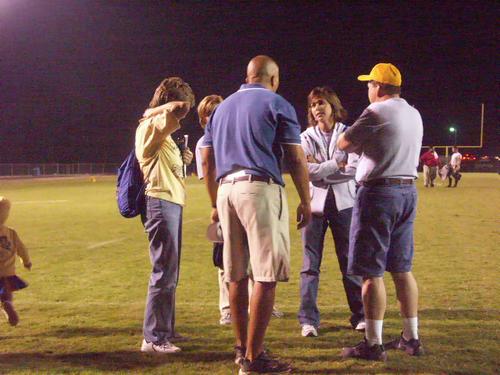 Coach Eric Swenson and his fan club