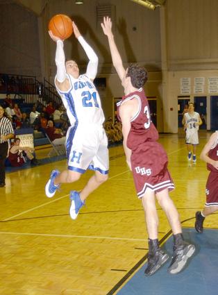 Kurtis Thomas for two of his 18 against Unaka.