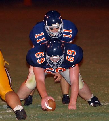 Kingston QB Rock Gurney calls out signals.
