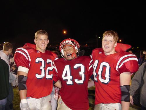 Linebackers Kyler Burke, Gary Ibarguen, Blake McDade