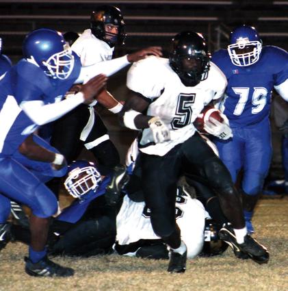 Millington's Miguel Barnes finds an opening.