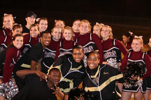Kenwood and Franklin Cheerleaders get together after the game!